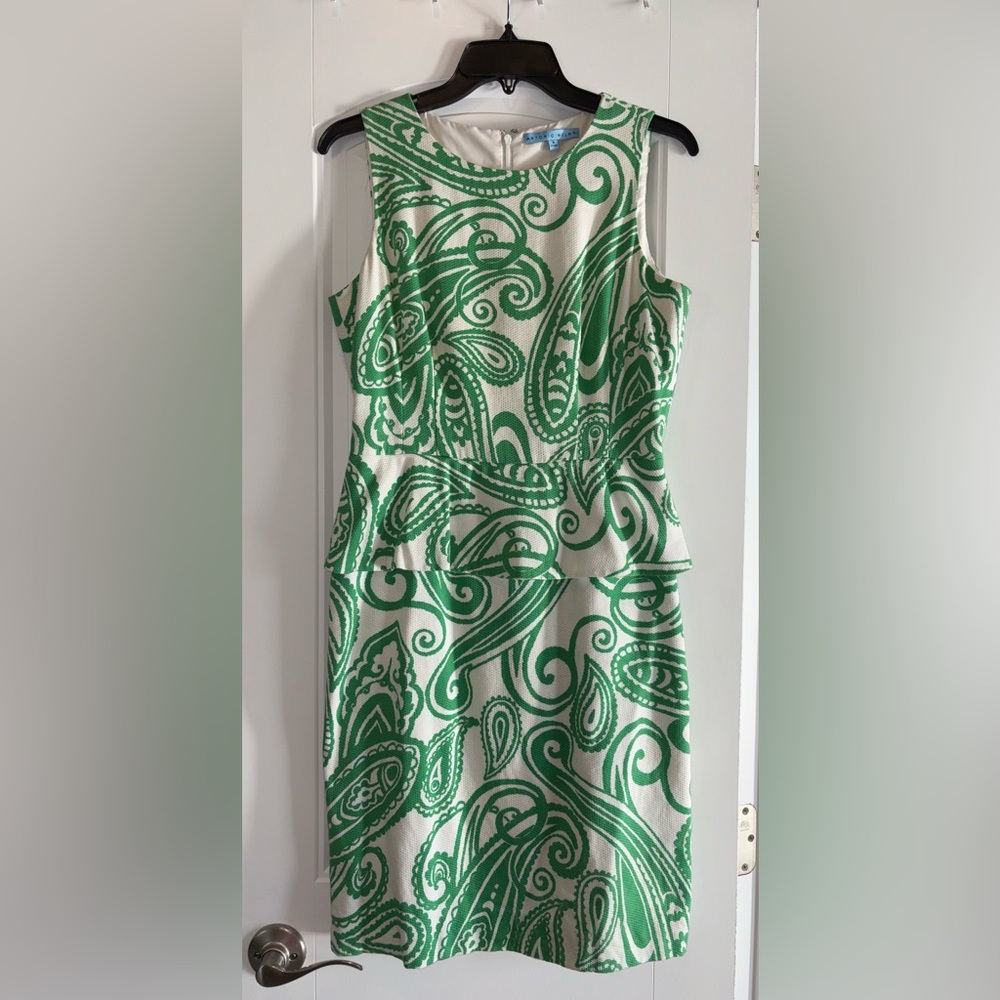 Antonio Melani Silk Paisley Peplum Dress